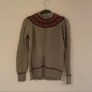 Green Cotton + Lamb’s Wool Sweater, Eddie Bauer, See Description